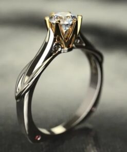 Pure 18K Gold Ring for Women Moissanite Rings with Natural Gemstones Luxur Jewelry Couples Women's Wedding Valentine's Day Gifts