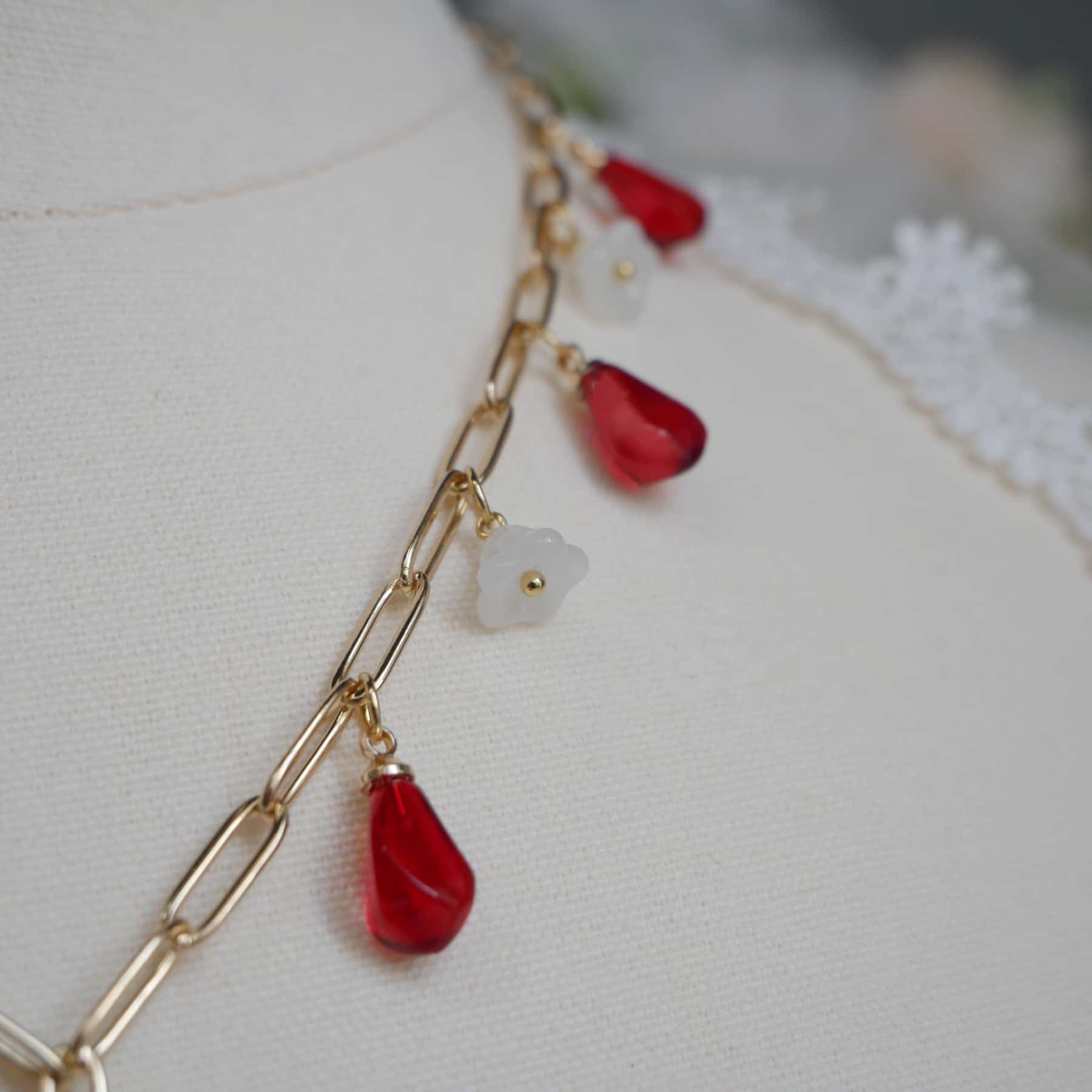 Pomegranate Blossom Charm Necklace - Image 3