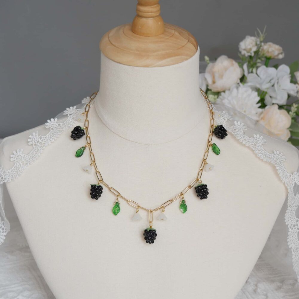 Blackberry Blossom Charm Necklace