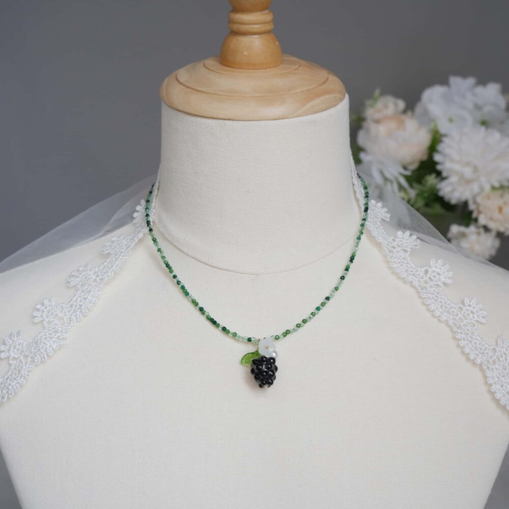Blackberry Blossom Charm Necklace