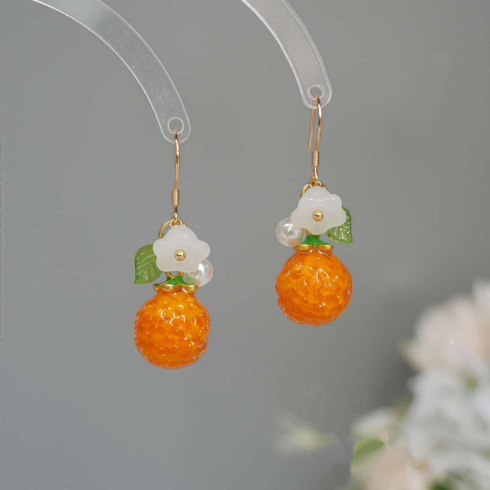Orange Blossom Drop Earrings