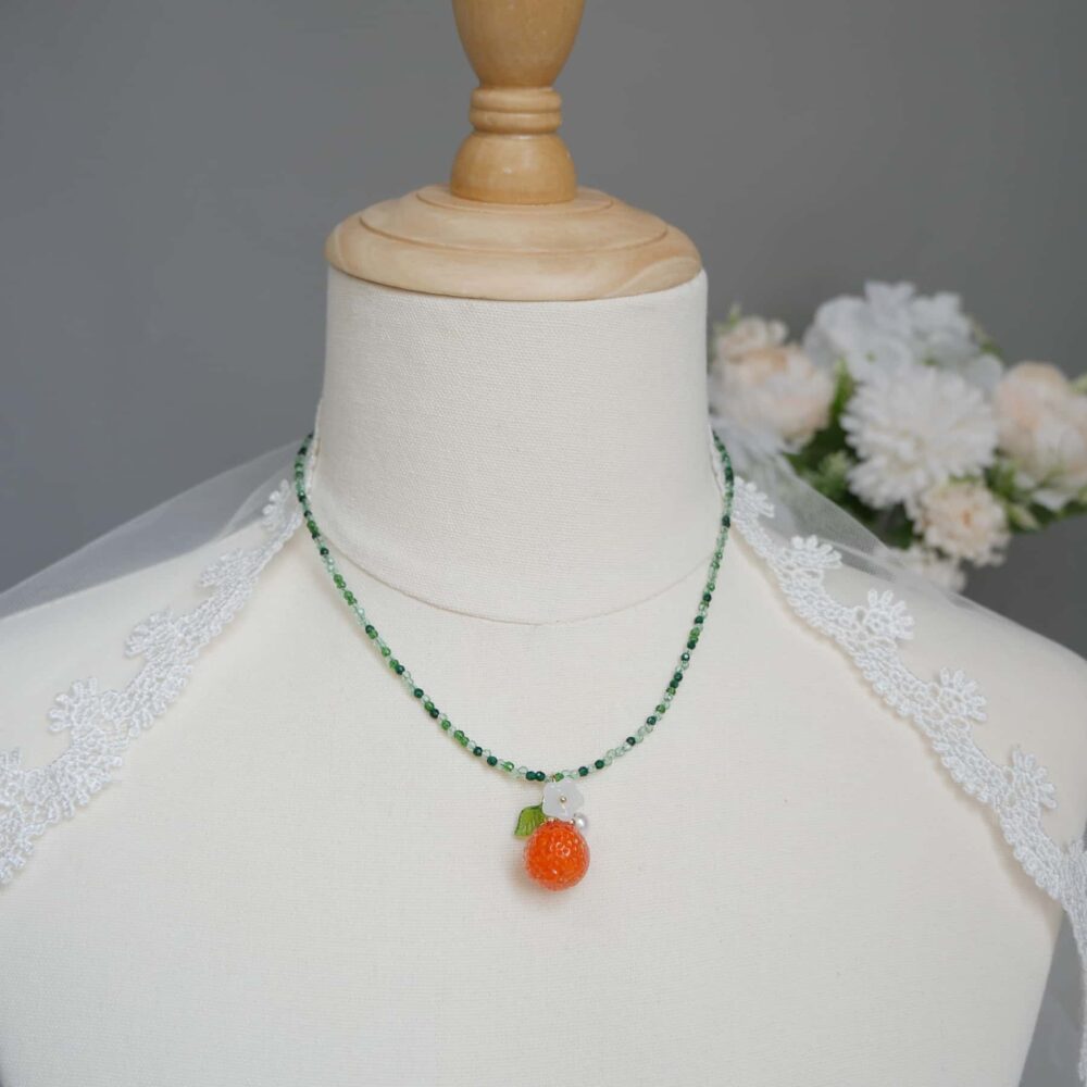 Orange Blossom Charm Necklace