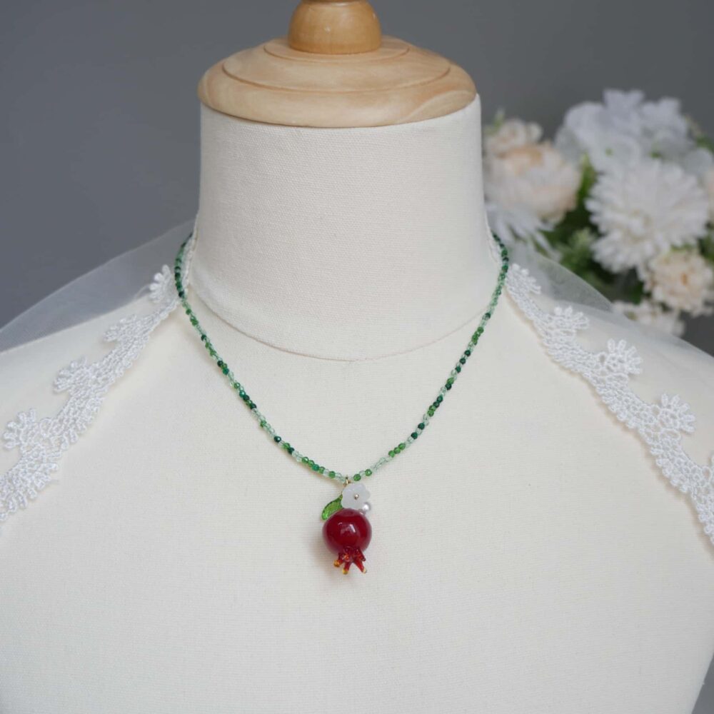Pomegranate Blossom Charm Necklace