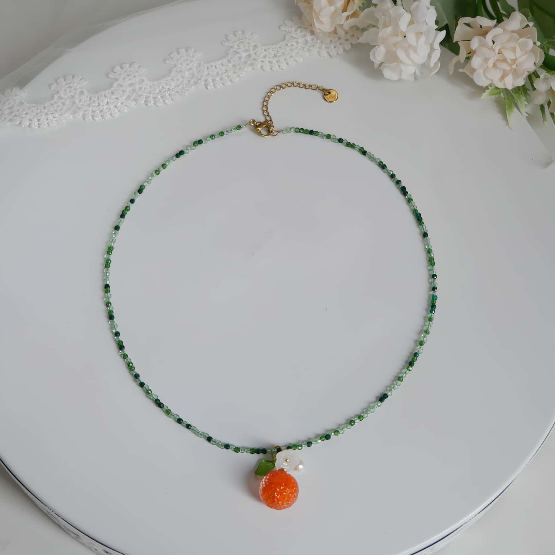 Orange Blossom Charm Necklace - Image 4