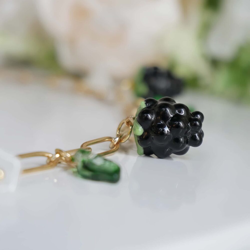 Alternative view of Blackberry Blossom Charm Necklace