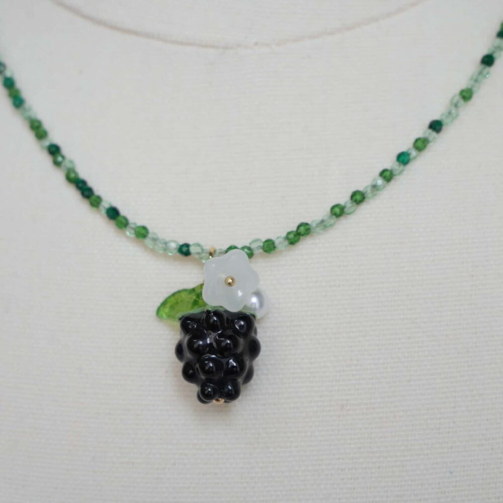 Alternative view of Blackberry Blossom Charm Necklace
