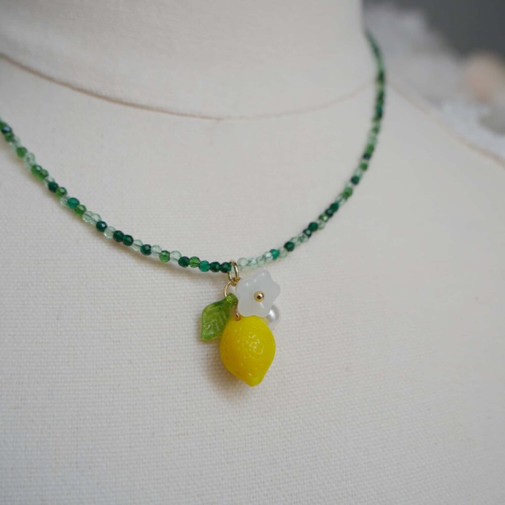 Alternative view of Lemon Blossom Charm Necklace