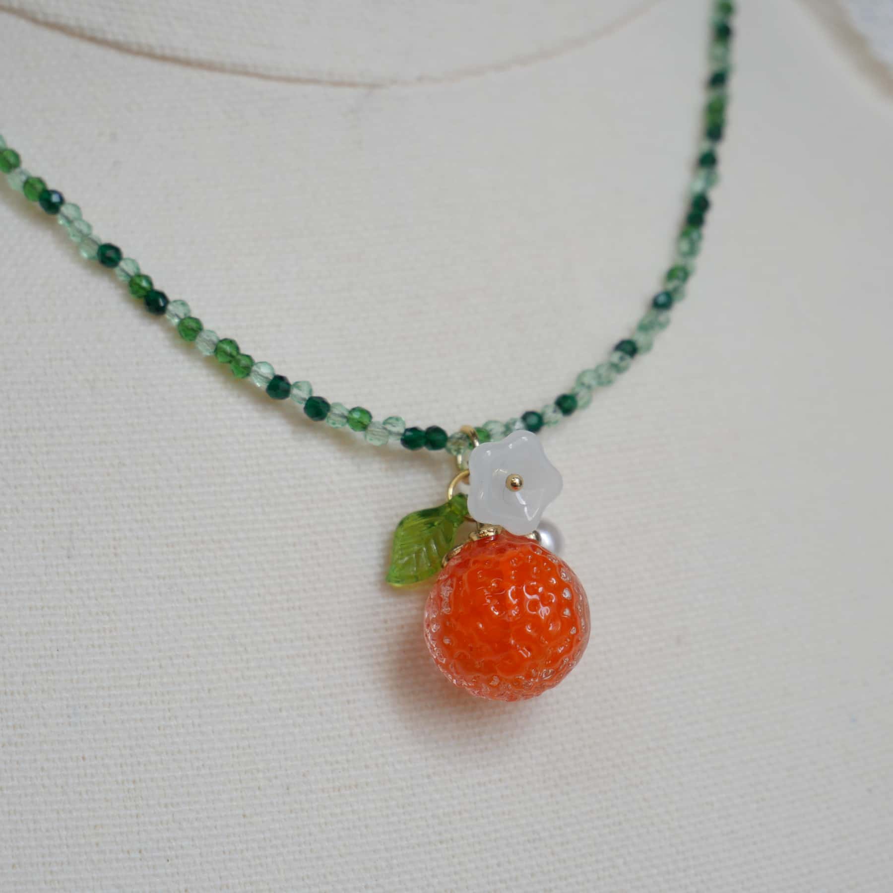 Orange Blossom Charm Necklace - Image 3