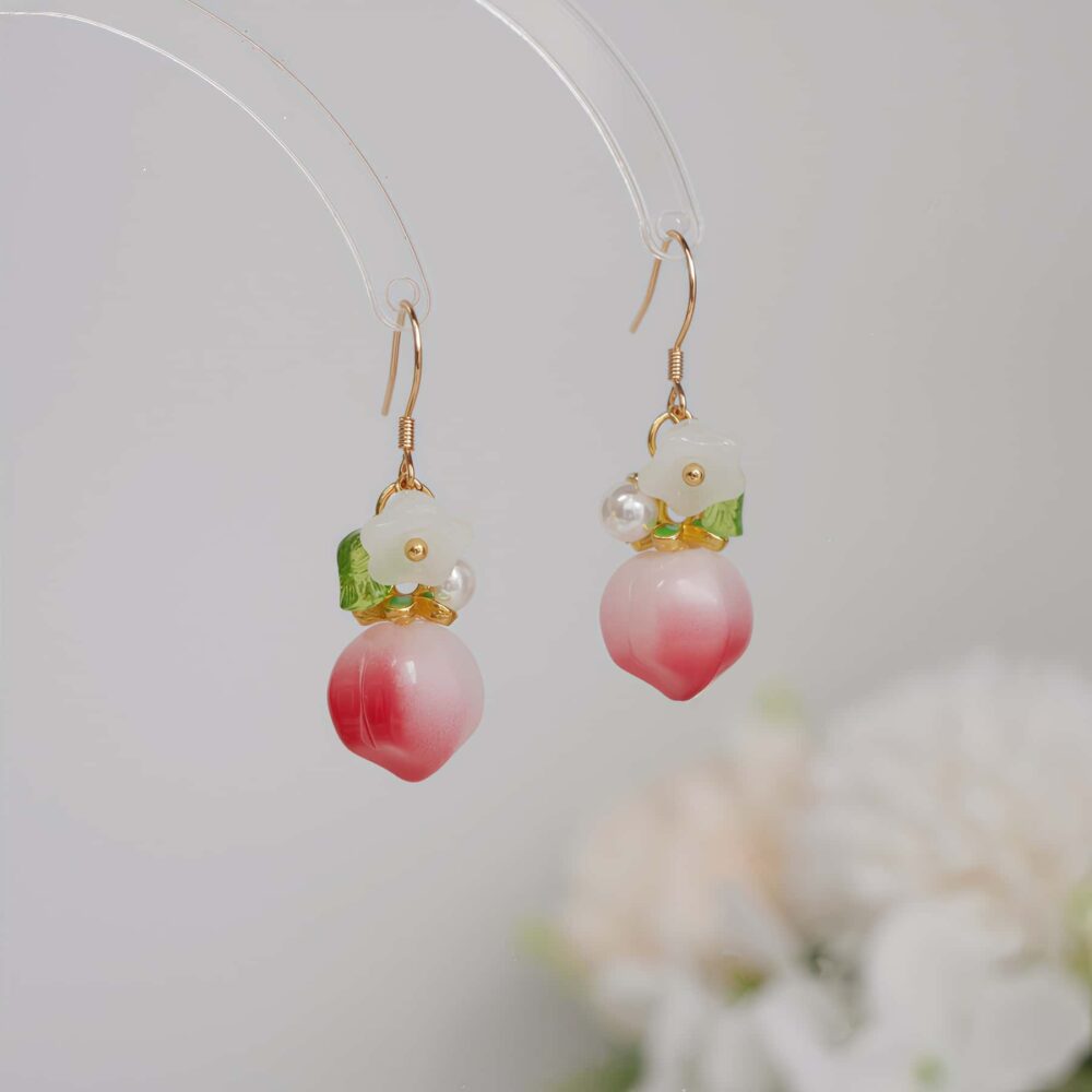 Peach Blossom Drop Earrings