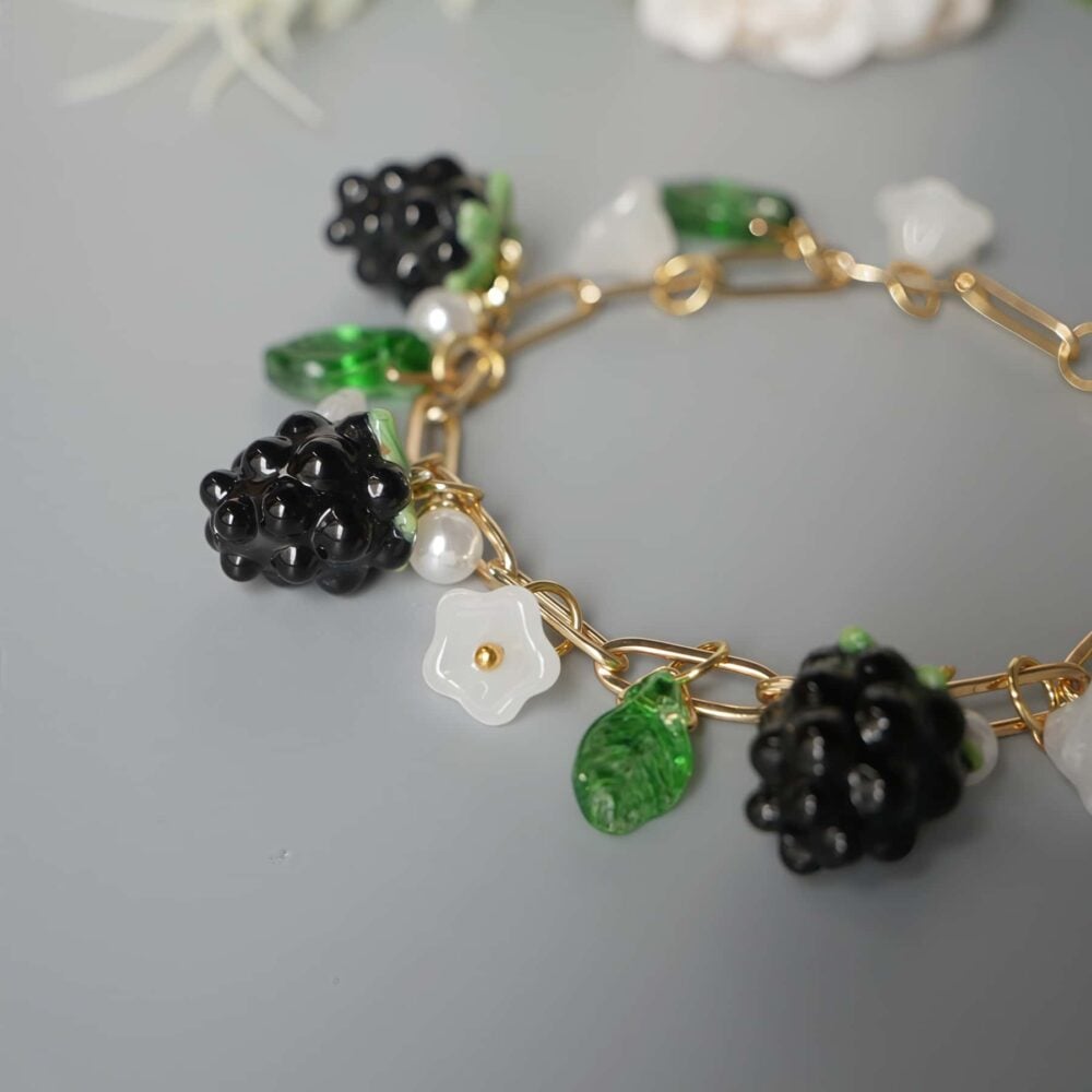 Alternative view of Blackberry Blossom Charm Bracelet