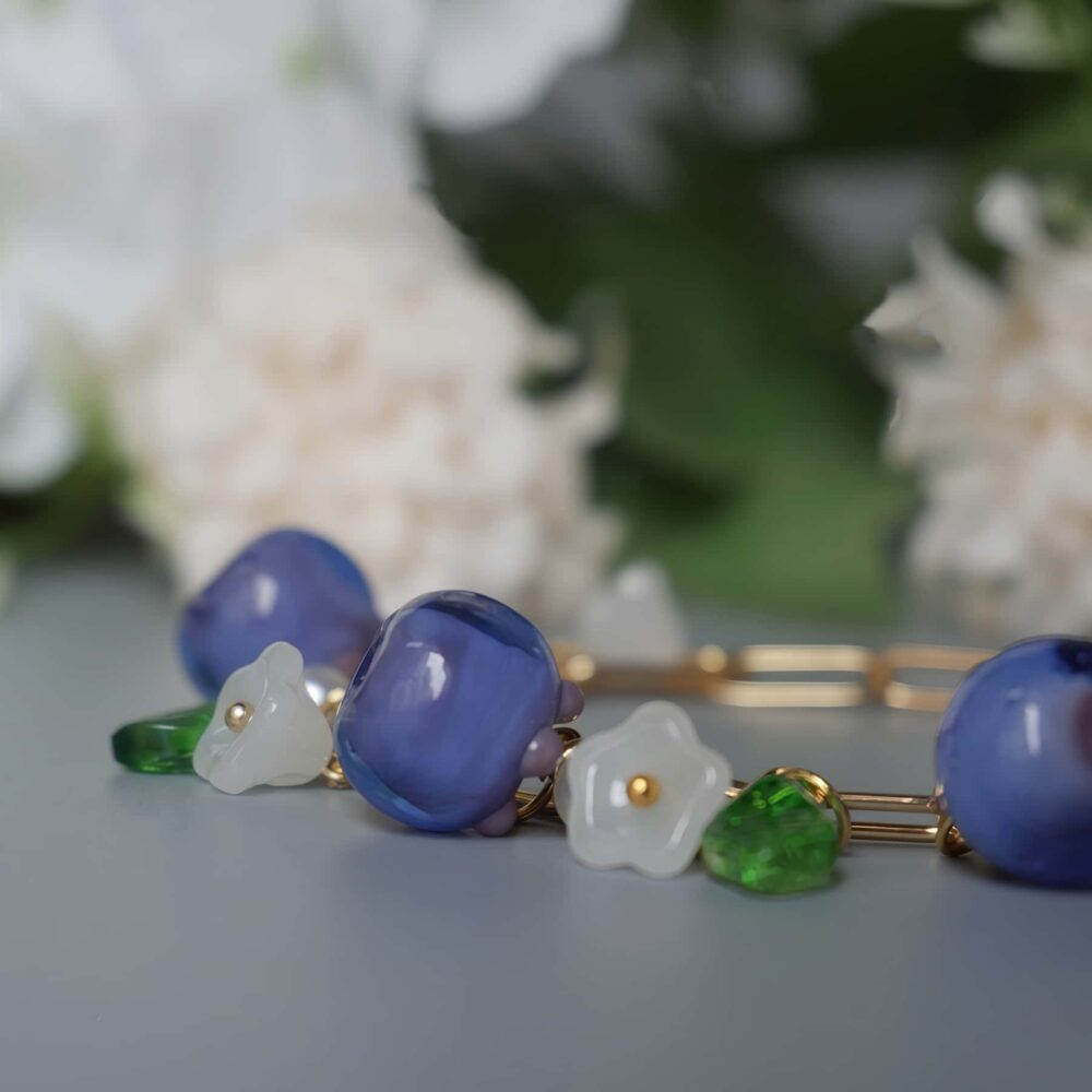 Alternative view of Blueberry Blossom Charm Bracelet