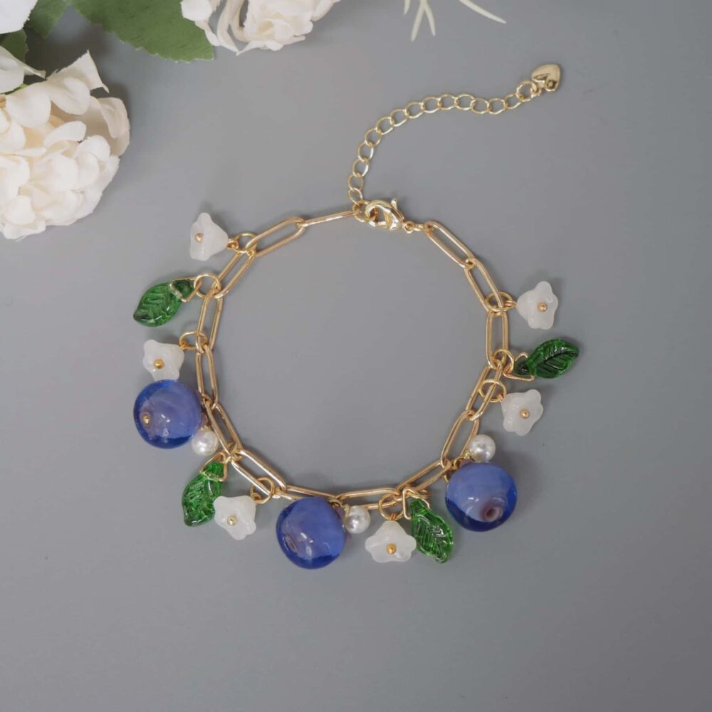 Blueberry Blossom Charm Bracelet