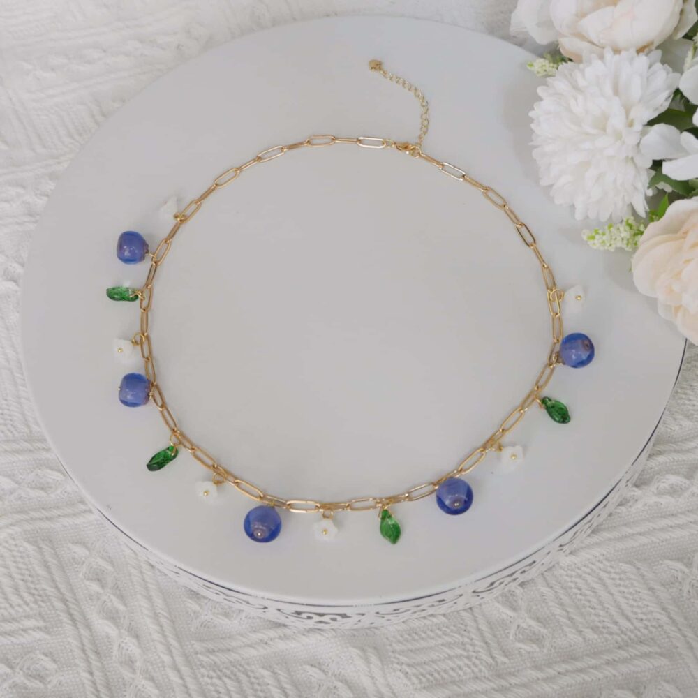 Blueberry Blossom Charm Necklace - Image 3