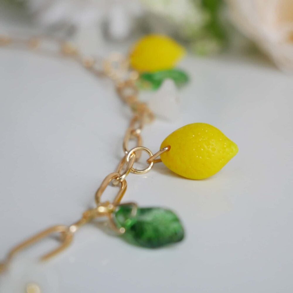 Alternative view of Lemon Blossom Charm Necklace