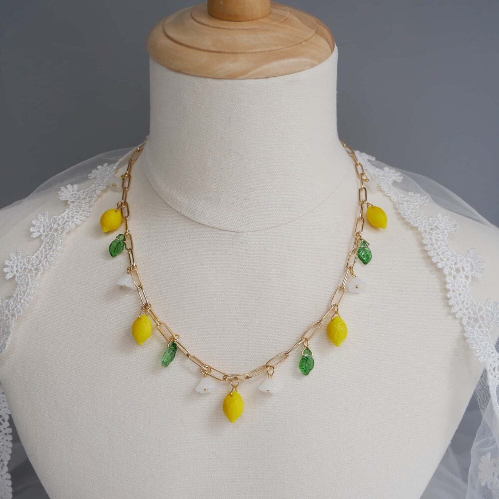 Lemon Blossom Charm Necklace