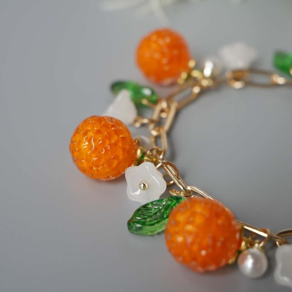 Alternative view of Orange Blossom Charm Bracelet