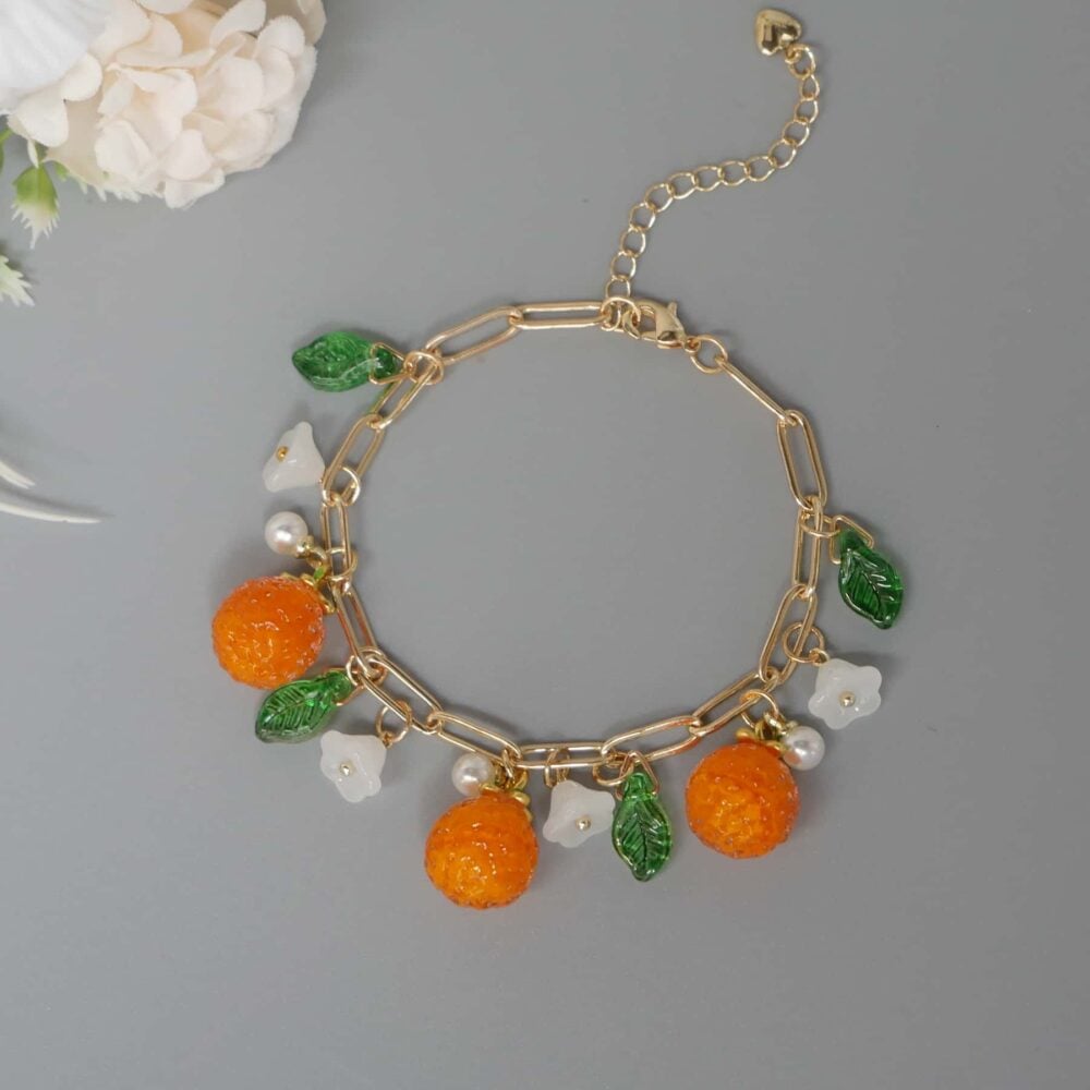 Orange Blossom Charm Bracelet