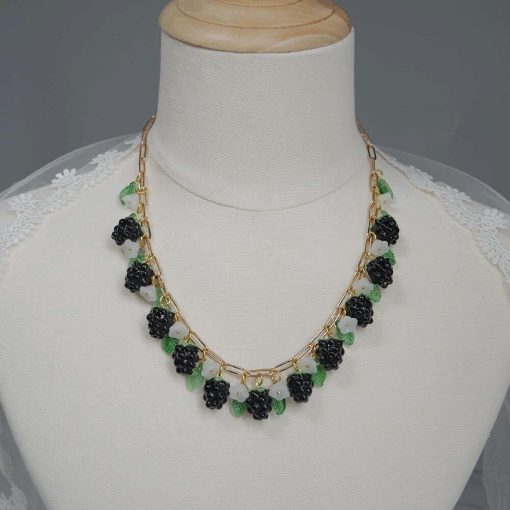 Blackberry Blossom Charm Necklace