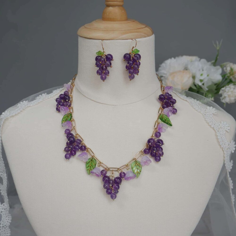 Grape Blossom Charm Necklace - Image 3