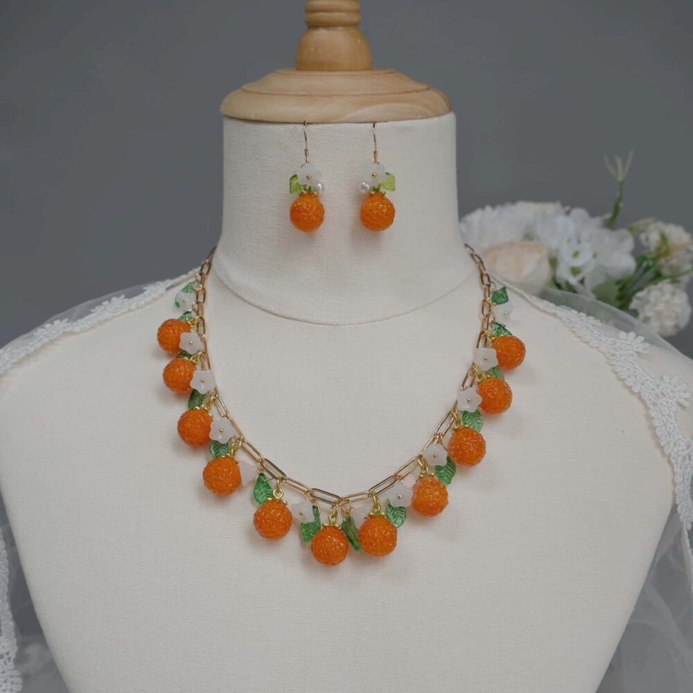 Orange Blossom Charm Necklace - Image 3