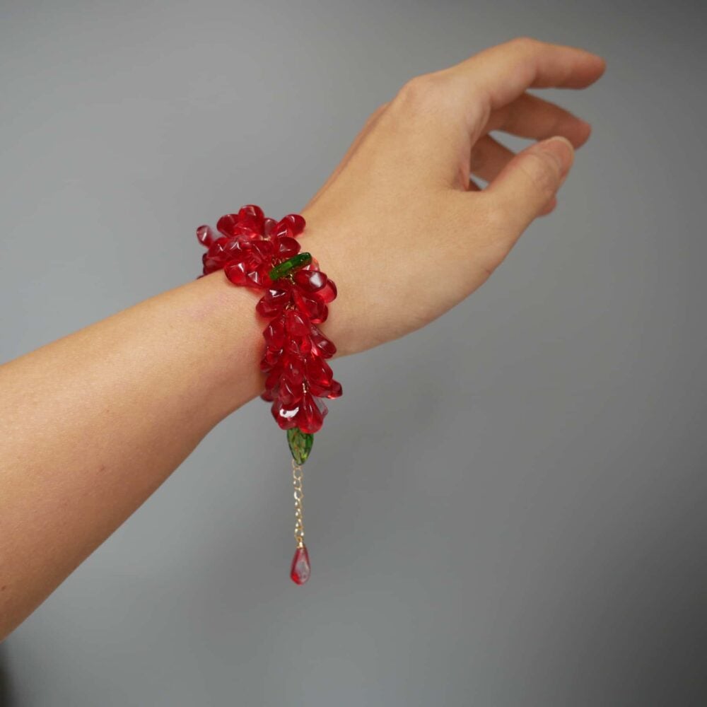 Pomegranate Seed Charm Bracelet - Image 3